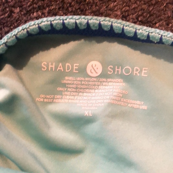 Shade & Shore Brand Bikini Top- 38B & Bottom- XL Blue, Teal, Orange Swimsuit - Picture 5 of 6